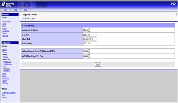 E04 Web Config. Page