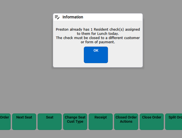 Not Allowed Dialog on Touchscreen