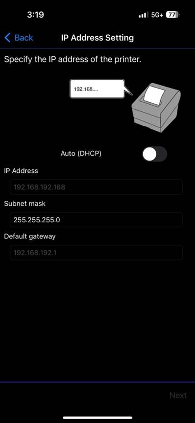 Setting Static IP