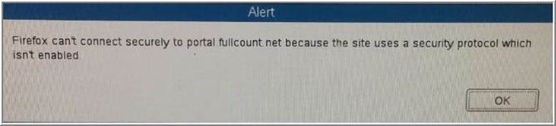 Firefox can't connect securly to portal.fullcount.net